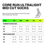 Core Run Ultralight Mid Cut Socks