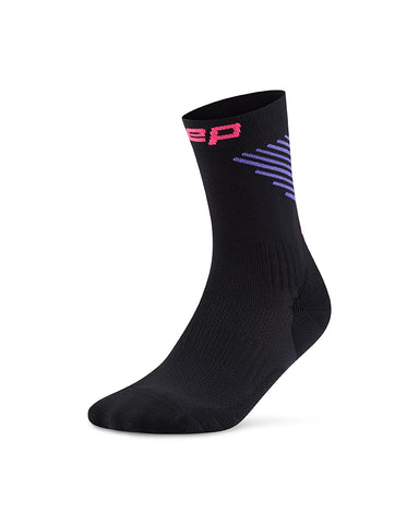Run Vertical Mid Cut Socks, Unisex