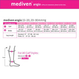 mediven angio 15-20 mmHg calf closed toe petite, Single