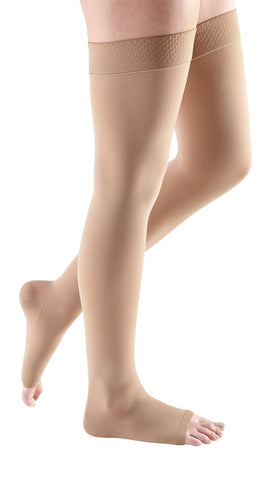 mediven comfort 15-20 mmHg thigh beaded topband open toe standard, Single