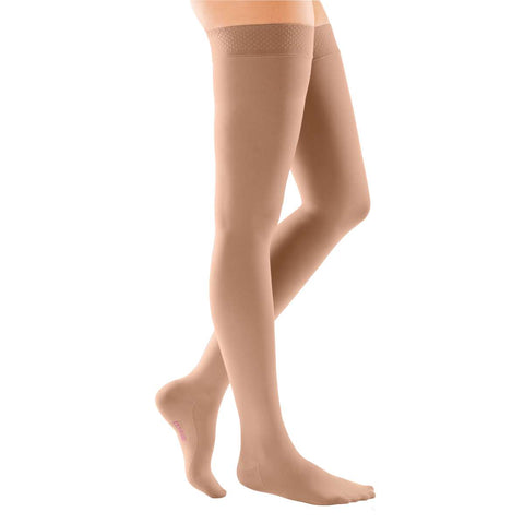 mediven comfort 15-20 mmHg thigh beaded topband closed toe standard, Single