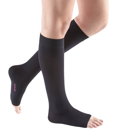mediven comfort 20-30 mmHg calf petite beaded topband open toe, Single