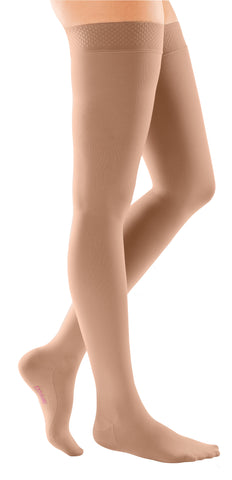 mediven comfort 20-30 mmHg thigh beaded topband closed toe petite, Single