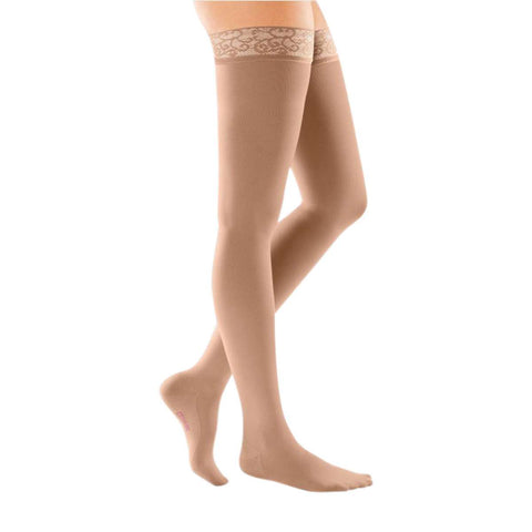 mediven comfort 20-30 mmHg thigh lace topband closed toe petite, Single