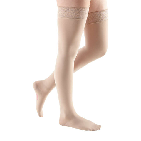 mediven comfort 30-40 mmHg thigh lace topband closed toe petite, Single