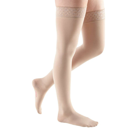mediven comfort 30-40 mmHg thigh lace topband closed toe petite