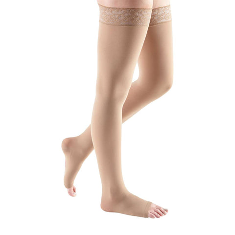 mediven comfort 30-40 mmHg thigh lace topband open toe standard, Single