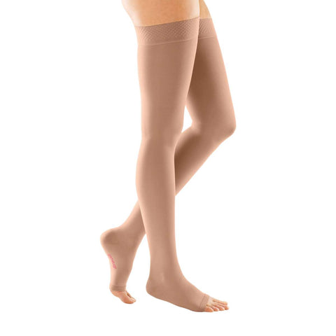 mediven forte 30-40 mmHg thigh beaded topband open toe standard, Single