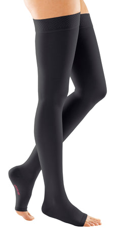 mediven forte 30-40 mmHg thigh beaded topband open toe petite, Single