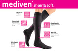 mediven sheer & soft 20-30 mmHg calf closed toe standard