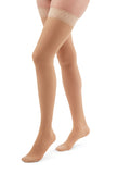 duomed transparent 20-30 mmHg thigh lace topband closed toe petite