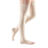 mediven comfort 15-20 mmHg thigh lace topband open toe petite