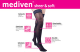 mediven sheer & soft 15-20 mmHg thigh lace topband open toe standard