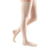 mediven sheer & soft 15-20 mmHg thigh lace topband closed toe petite